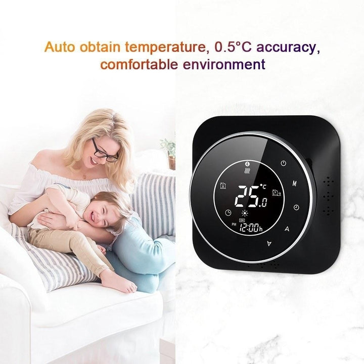 Programmable Thermostat 5+1+1 Six Periods Touchscreen LCD with Water Heating Thermoregulator Image 7