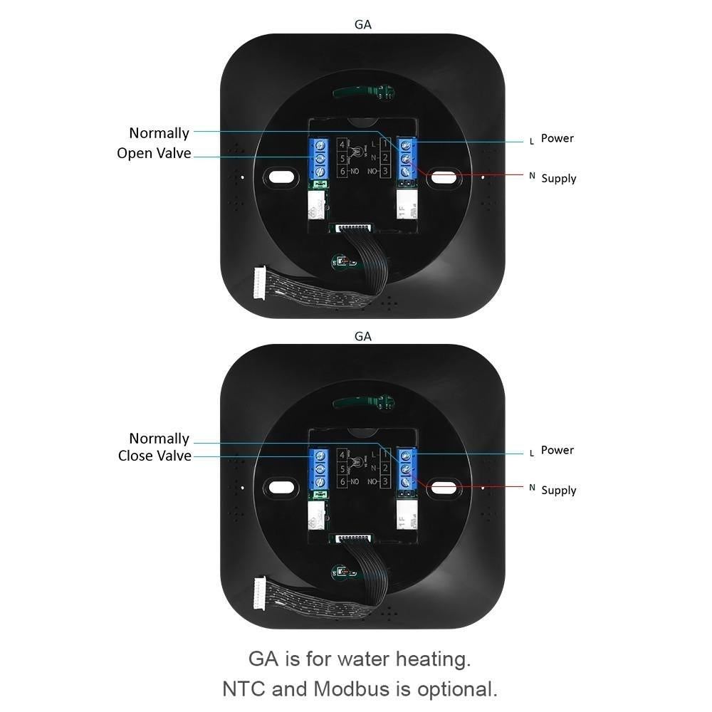 Programmable Thermostat 5+1+1 Six Periods Touchscreen LCD with Water Heating Thermoregulator Image 9