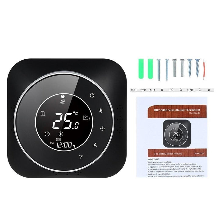 Programmable Thermostat 5+1+1 Six Periods Touchscreen LCD with Water Heating Thermoregulator Image 12