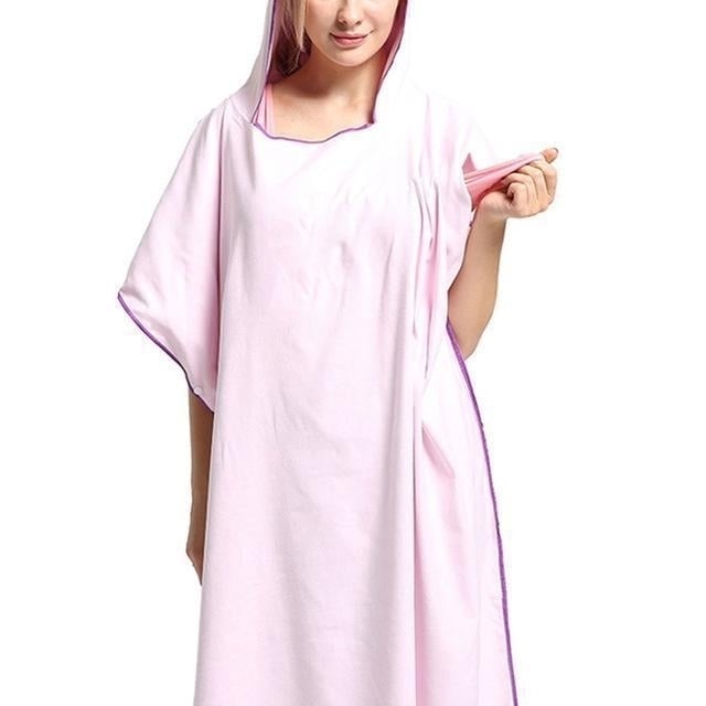 Quick Drying Hooded Bathrobe Microfiber Towel Image 1