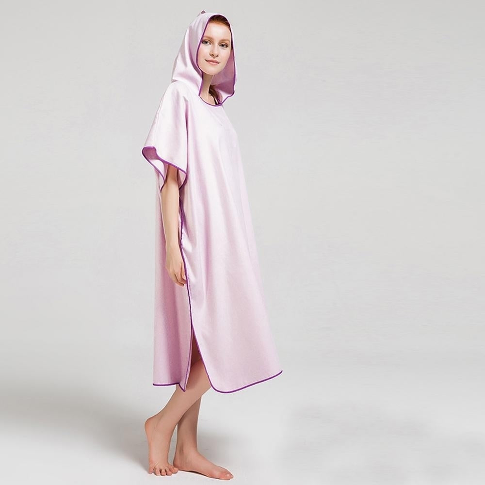 Quick Drying Hooded Bathrobe Microfiber Towel Image 9