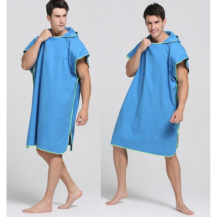 Quick Drying Hooded Bathrobe Microfiber Towel Image 10