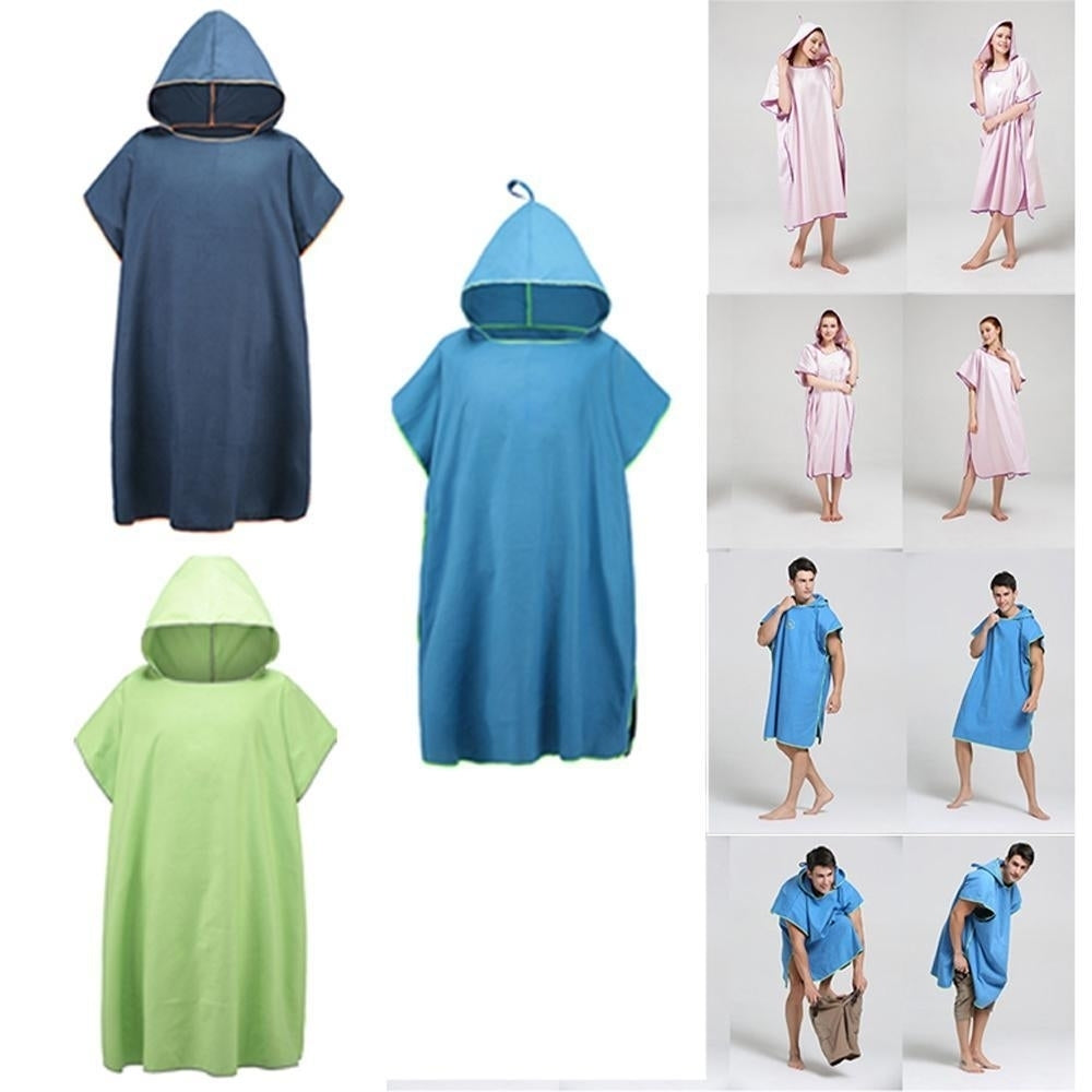 Quick Drying Hooded Bathrobe Microfiber Towel Image 11