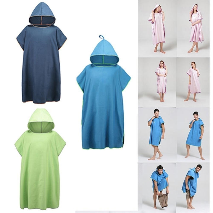 Quick Drying Hooded Bathrobe Microfiber Towel Image 11