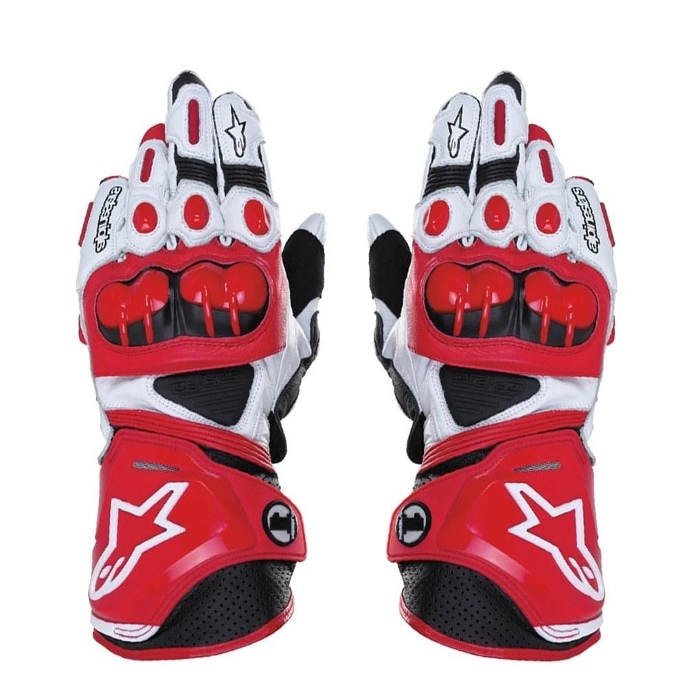 Racing Henuine Leather Motorbike Gloves Image 1