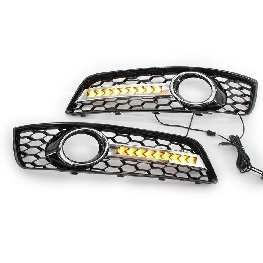 Replacement for AUDI A3 8P 09-13 Front Bumper Fog Light Lamp Grille Pair Set Left and Right Image 1