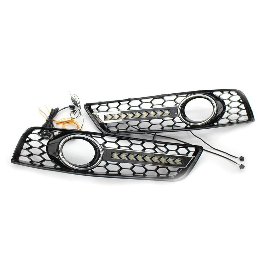 Replacement for AUDI A3 8P 09-13 Front Bumper Fog Light Lamp Grille Pair Set Left and Right Image 2