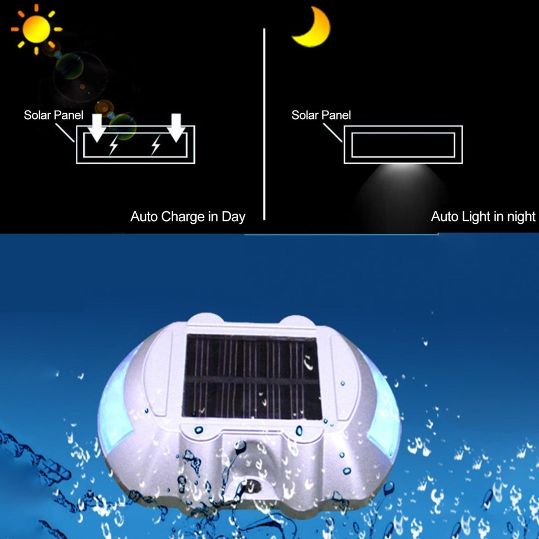 Solar LED Dock Light Garden Park Patio Lamp Image 10