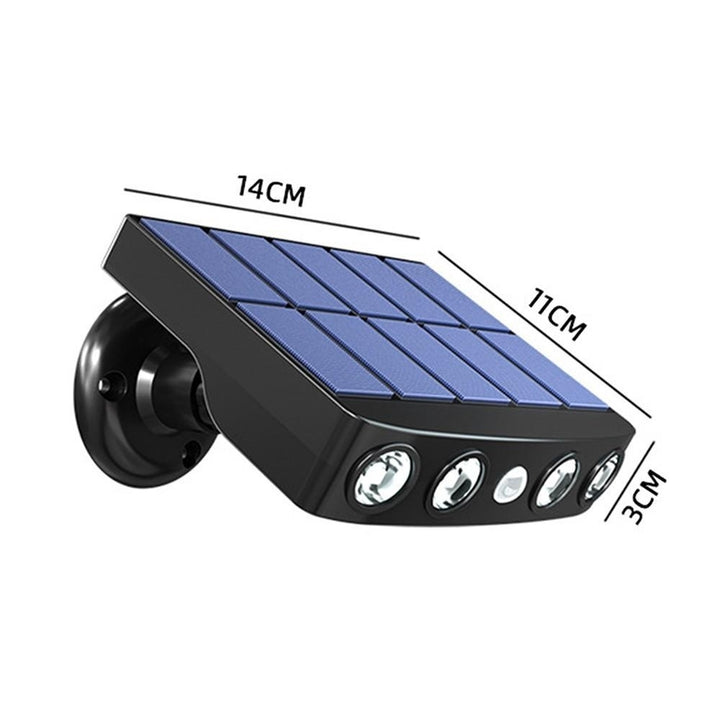 Solar Wall Lamp Outdoor Ultra Thin Waterproof Led Illuminated Light Yard Garden Street Stair Lighting Lamp Image 3