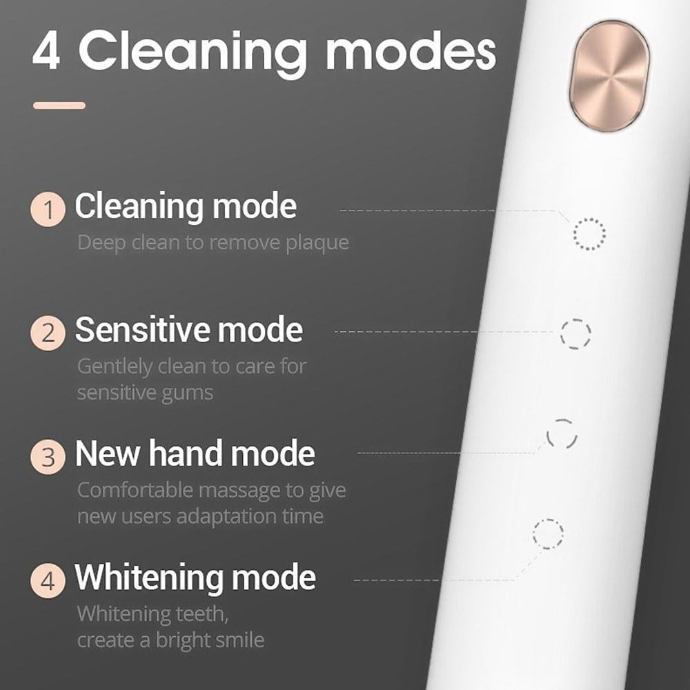 Sonic Electric Toothbrush with 3 DuPont Brush Heads 4 Modes Handle Ultrasonic Automatic Image 11