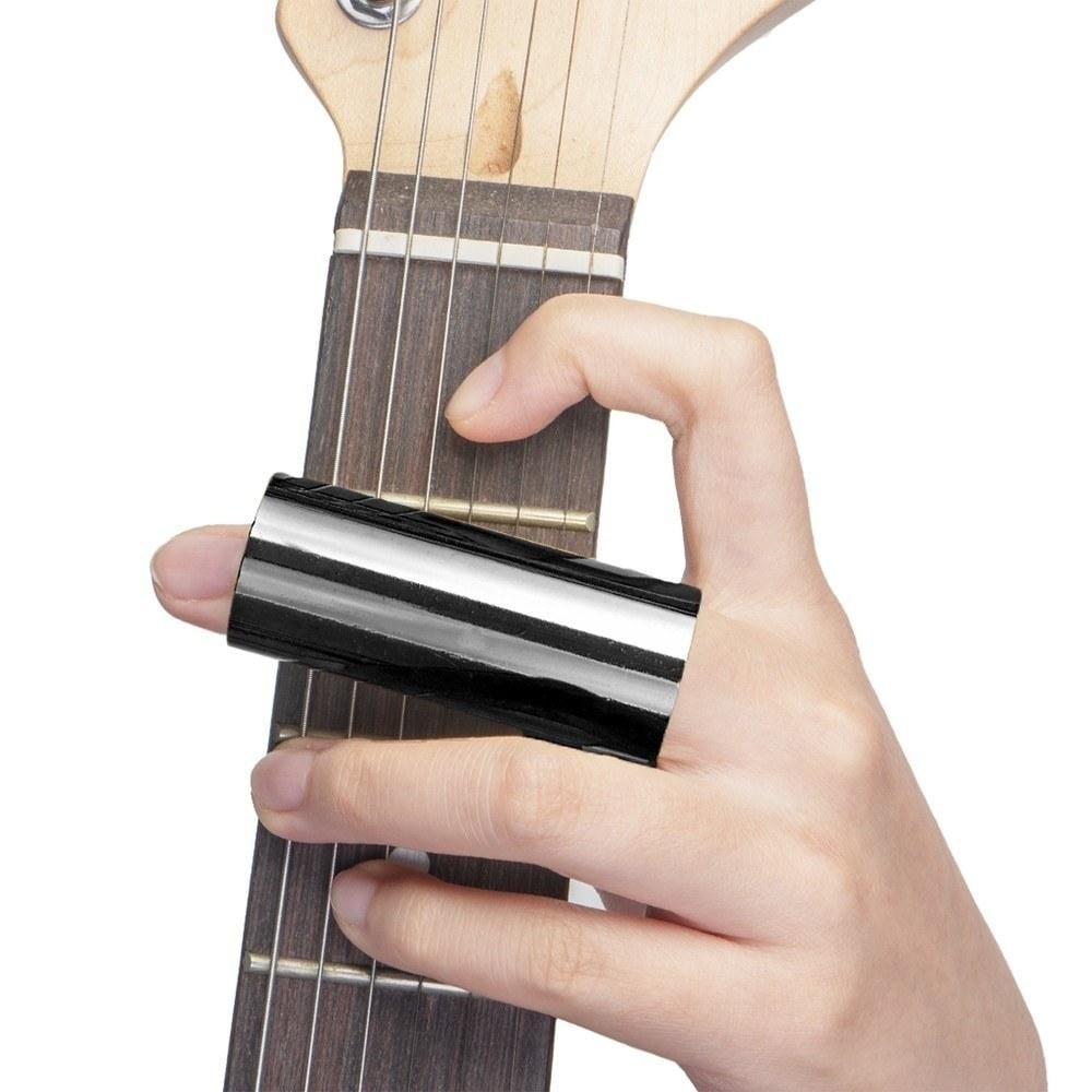 Stainless Steel Guitar Sliders Finger Sleeve 1 Set Image 2