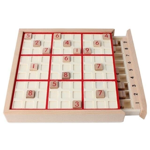 Sudoku Chess Logic Training Board Children Intelligence Toys Gifts Wooden Game with Books Sets Image 6