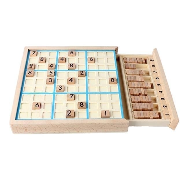 Sudoku Chess Logic Training Board Children Intelligence Toys Gifts Wooden Game with Books Sets Image 7