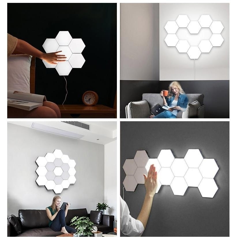 Touch Sensor Quantum Wall Lamps Hexagon Shape Honeycomb Image 9