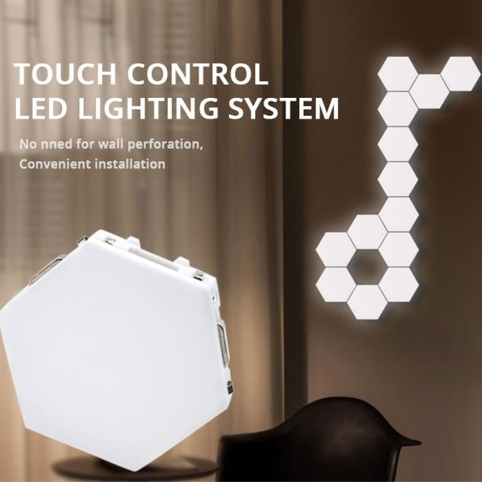 Touch Sensor Quantum Wall Lamps Hexagon Shape Honeycomb Image 11