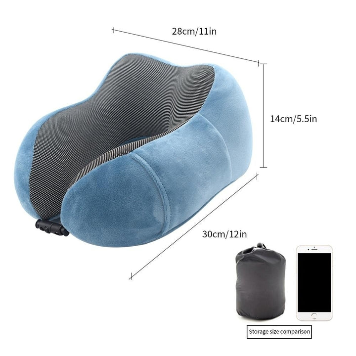 U Shaped Memory Foam Neck Soft Travel Pillow Solid Relieve Pressure Image 6