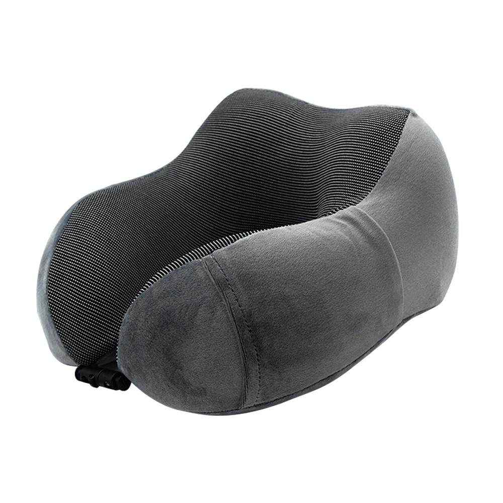 U Shaped Memory Foam Neck Soft Travel Pillow Solid Relieve Pressure Image 11