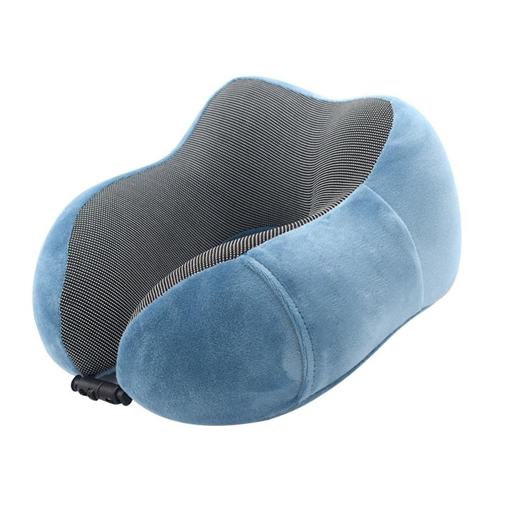 U Shaped Memory Foam Neck Soft Travel Pillow Solid Relieve Pressure Image 12