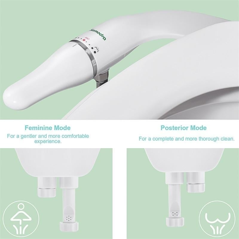 Ultra-Slim Toilet Seat Attachment With Brass Inlet Adjustable Water Pressure Image 4