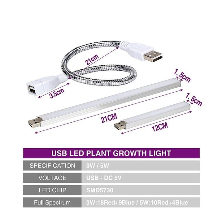 USB LED Grow Light Full Spectrum Vegetable Seedling Plant Lighting IR UV Growing Phyto Lamp Image 3