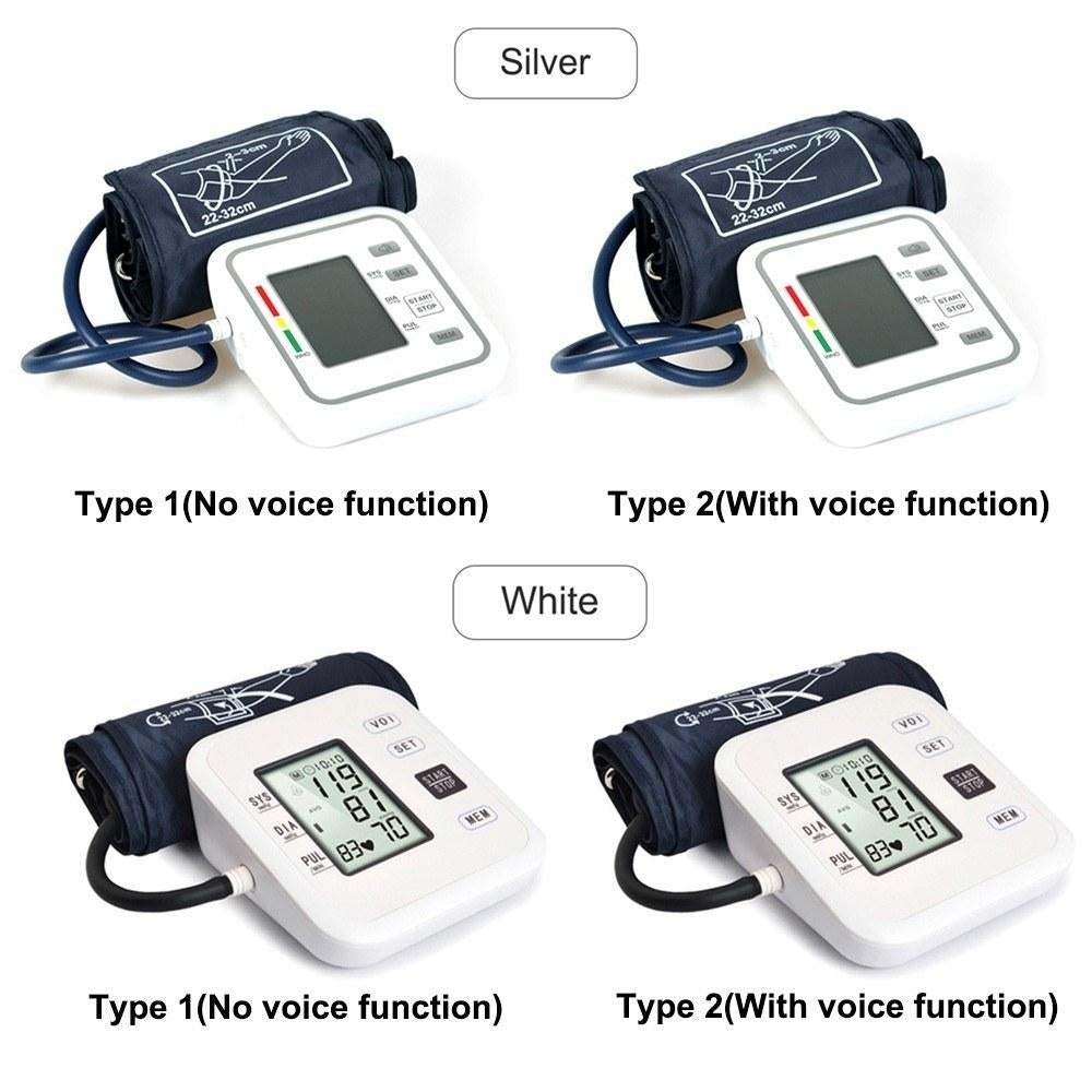 Upper Arm Style Automatic Electronic Blood Pressure Monitor with Large LCD Display Digital Intelligent Blood Pressure Image 9