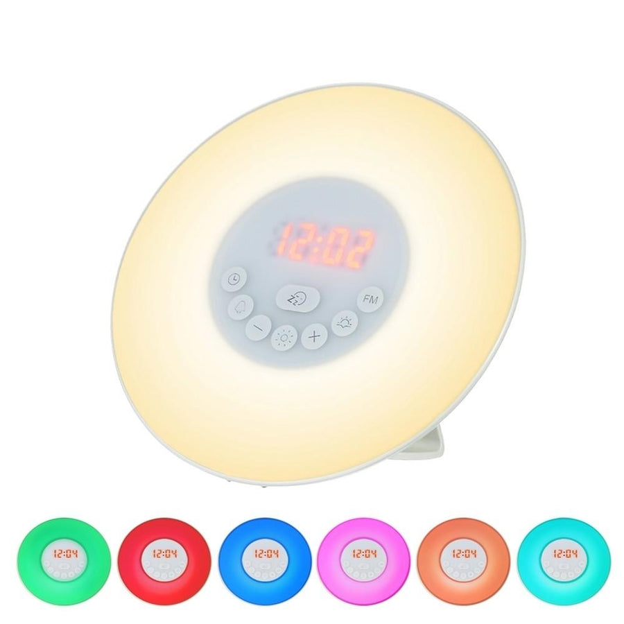 Wake Up Light Alarm Clock Sunrise,Sunset Simulation Digital Clock Image 1