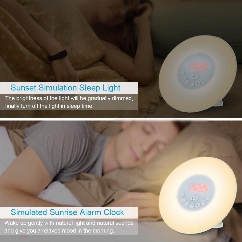 Wake Up Light Alarm Clock Sunrise,Sunset Simulation Digital Clock Image 10