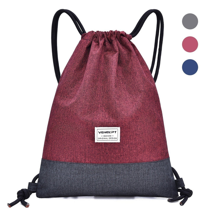 Water-resistant Drawstring Backpack Bag DTTT Image 2