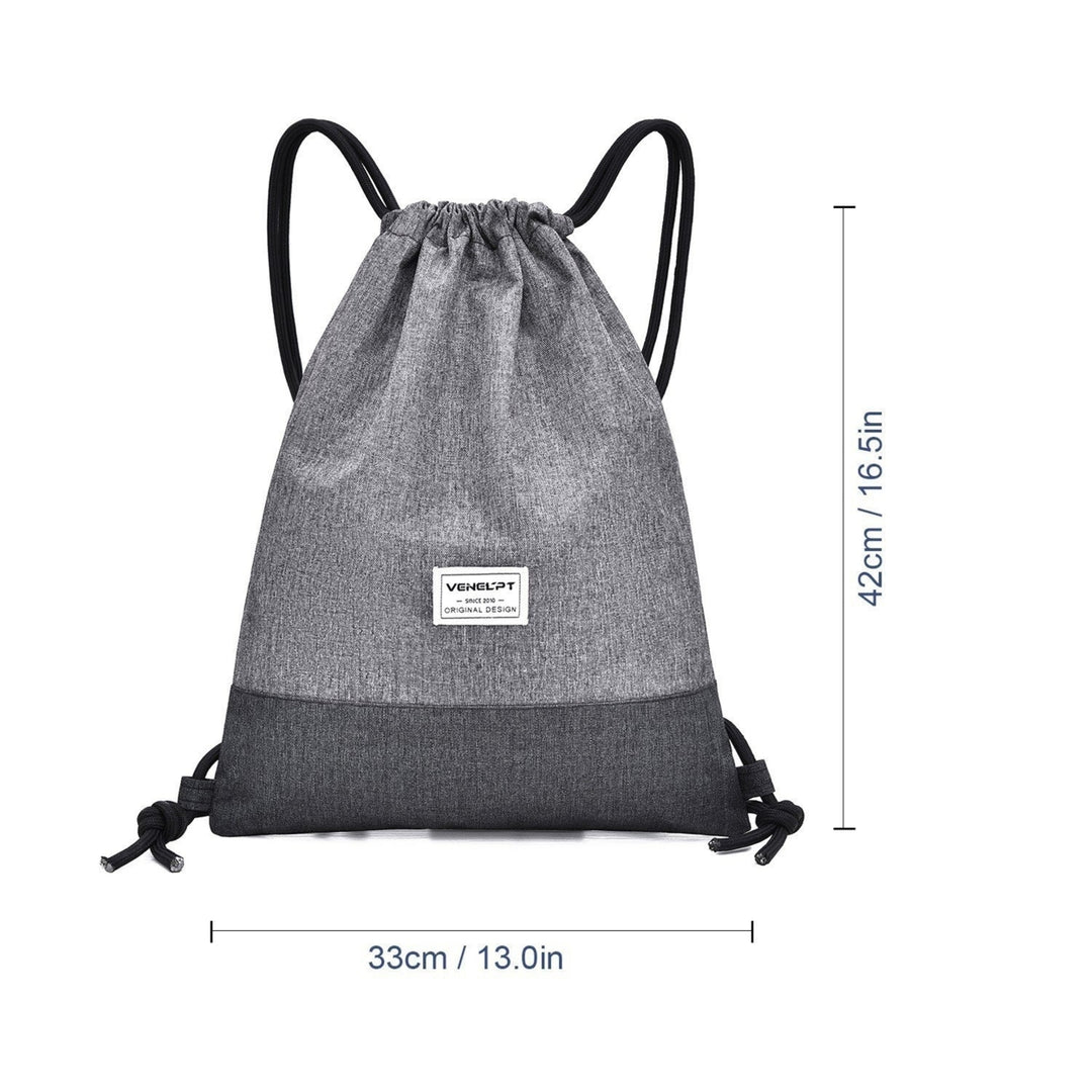 Water-resistant Drawstring Backpack Bag DTTT Image 3