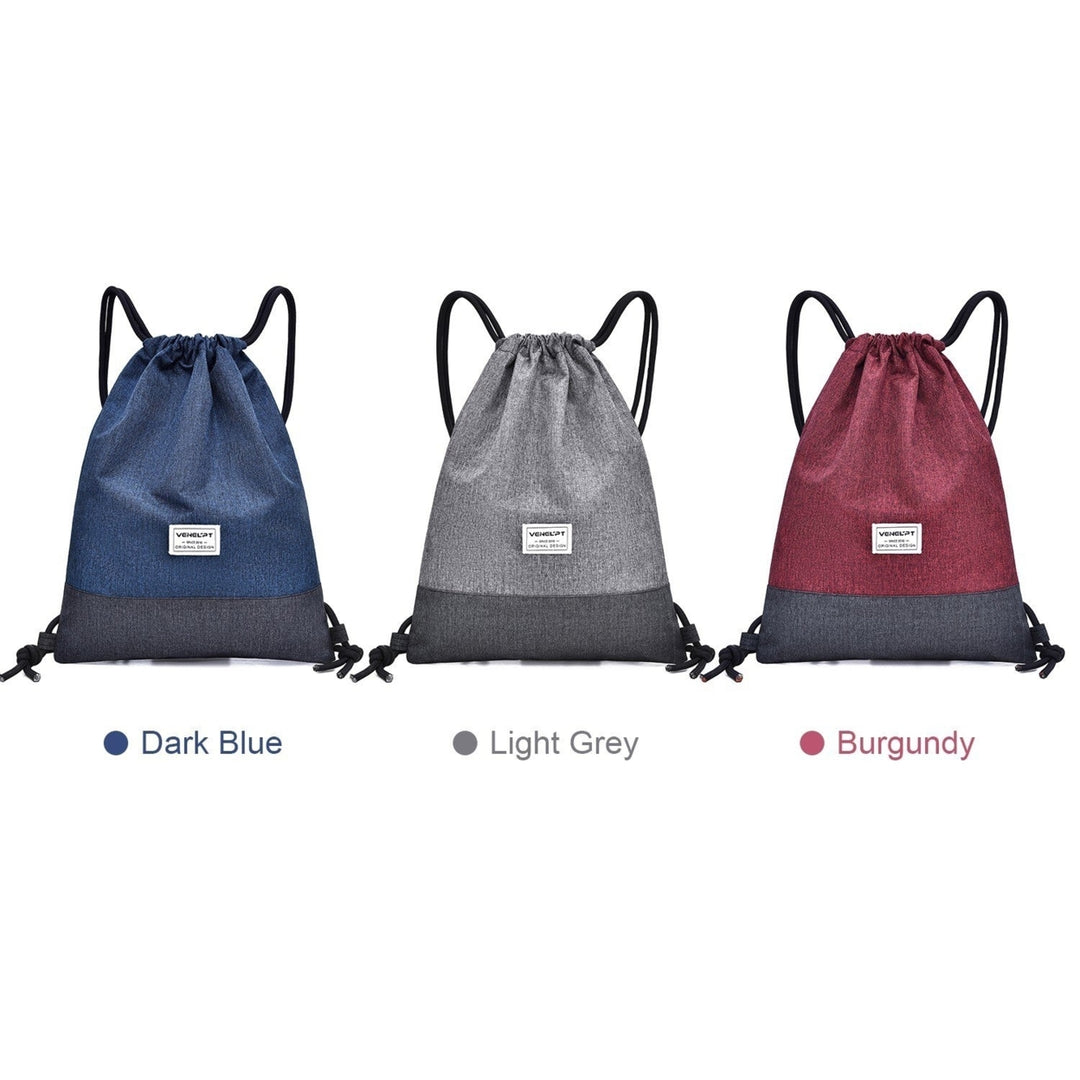 Water-resistant Drawstring Backpack Bag DTTT Image 4