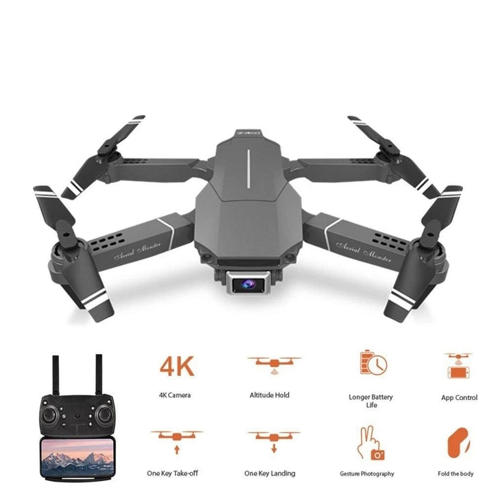 WiFi FPV 4K Drone RC Quadcopter Headless Mode Altitude Hold Gesture Photo Track Flight 3D Flip Folding Image 9