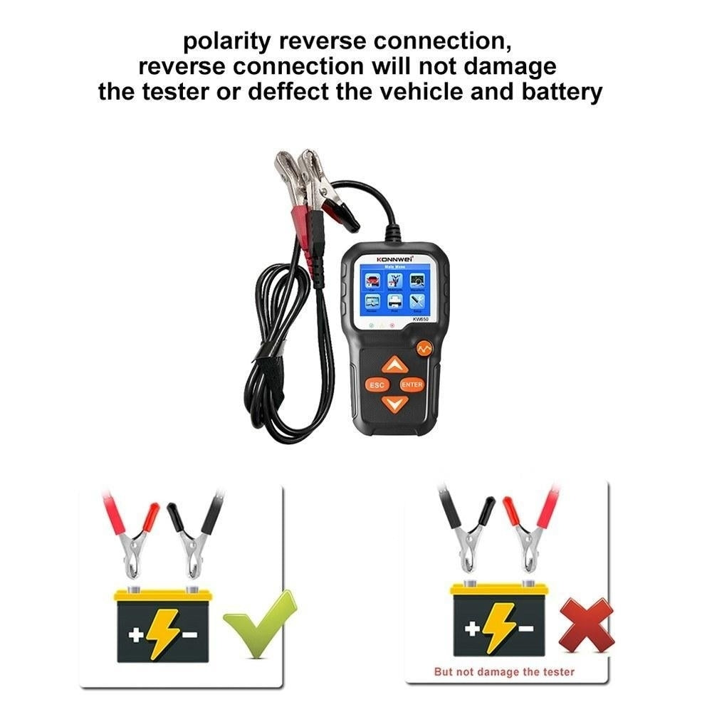 Car Battery Tester 12V Auto Load on Cranking System and Charging Scan Tool Image 7