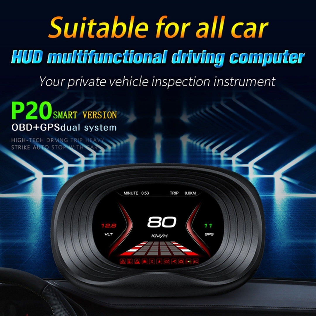 Car HUD Display, OBD+GPS Dual System Head Up Display High Definition Speedometer Diagnostic Tool Image 9