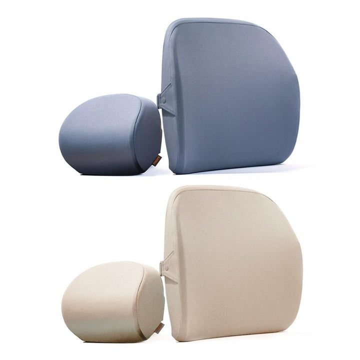 Car Lumbar Support Pillow Headrest Neck Pillow Kit Image 2