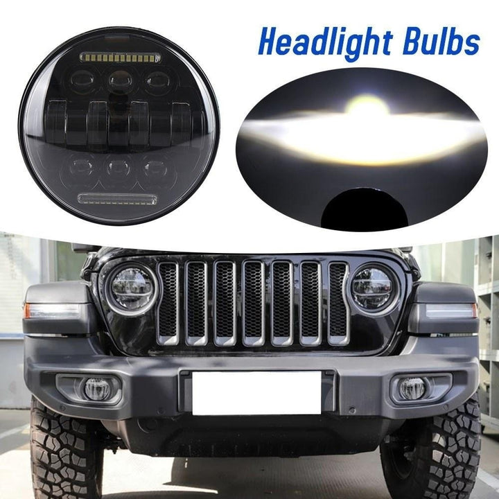 Car LED Headlight Bulbs Driving Lamp 5.75 Inch 66W Headlamps for JEEP Wrangler JK 1997-2017 Image 10