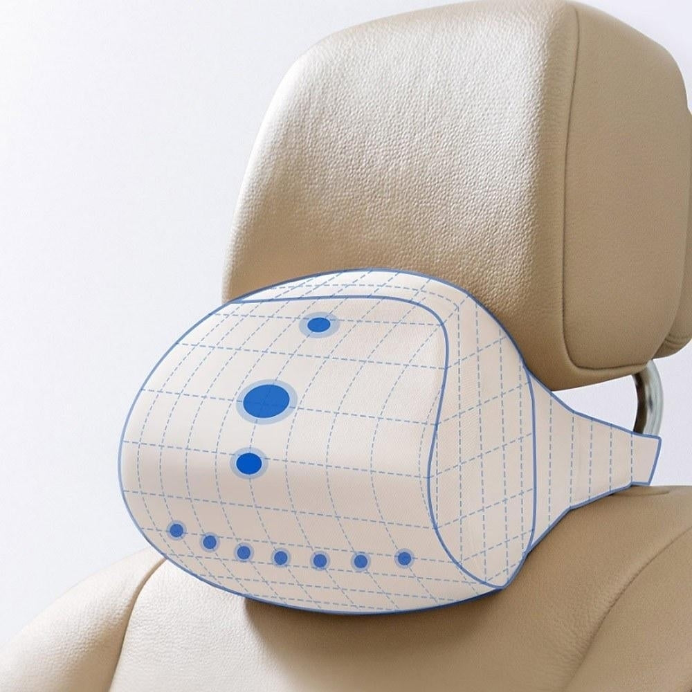 Car Lumbar Support Pillow Headrest Neck Pillow Kit Image 5