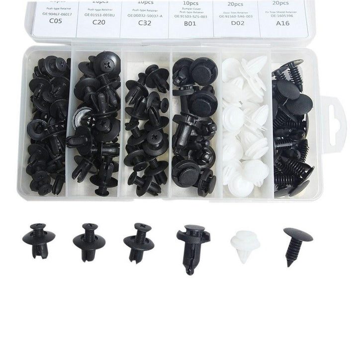 Car Retainer clips Body Plastic Rivets Fasteners Push Bumper Door Trim Panel Screws with Removal Tool 100 Pcs Image 3