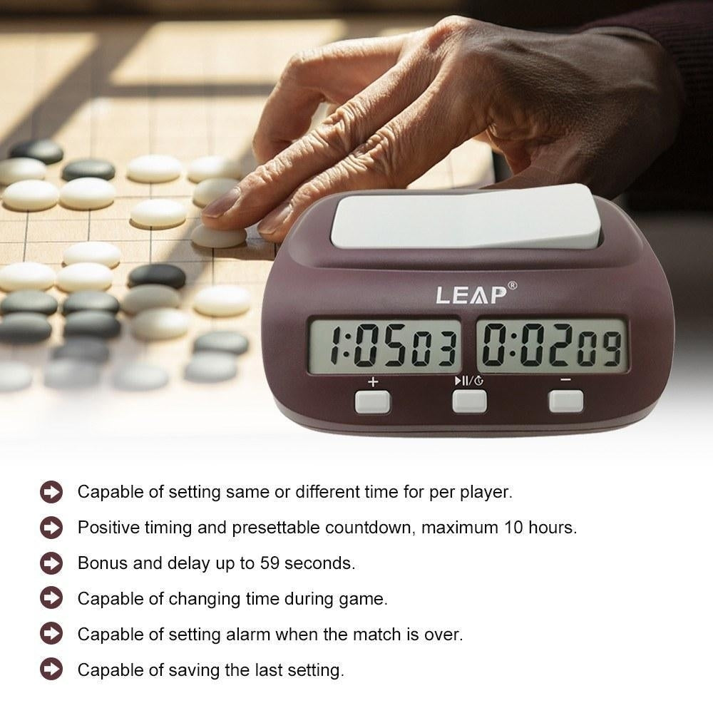 Digital Chess Clock Count Down Timer with Alarm Electronic Board Game Bonus Competition Master Tournament Image 5