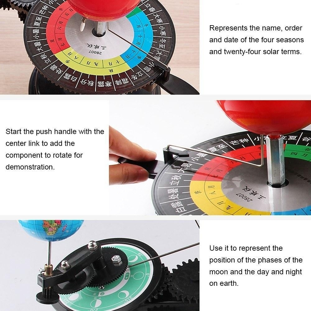 DIY Solar System Model Globe Earth S-un Moon Orbital Planetarium Educational Teaching Tool Image 6