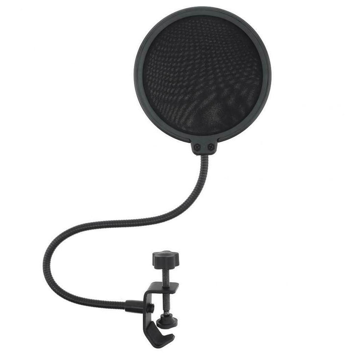 Double Layer Studio Microphone Wind Screen Shield Mesh Gooseneck Noise Filter Image 2