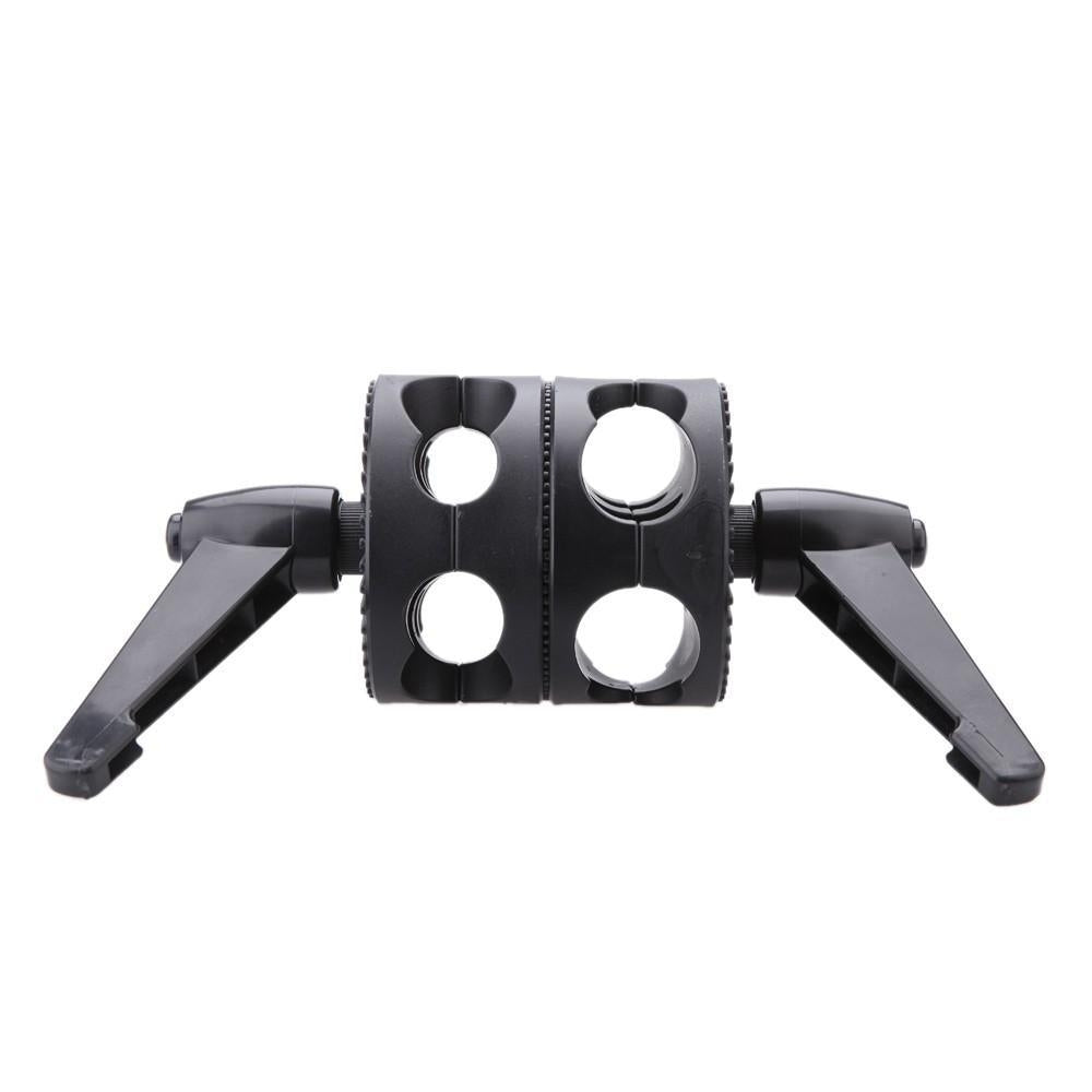 Dual Swiveling Grip Head Angle Clamp for Photo Studio Boom Arm Reflector Holder Stand Image 2