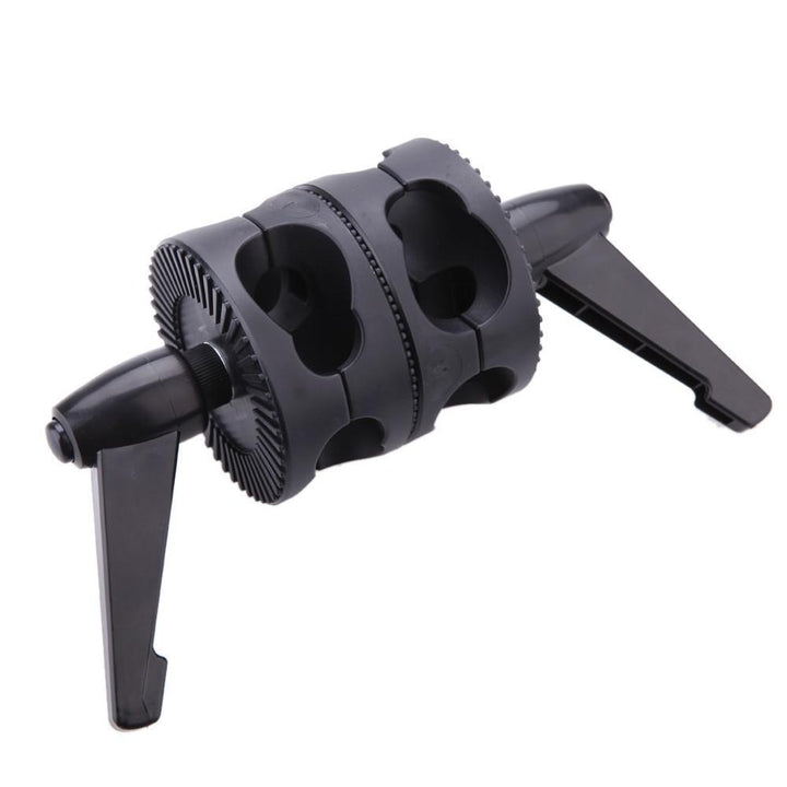 Dual Swiveling Grip Head Angle Clamp for Photo Studio Boom Arm Reflector Holder Stand Image 3