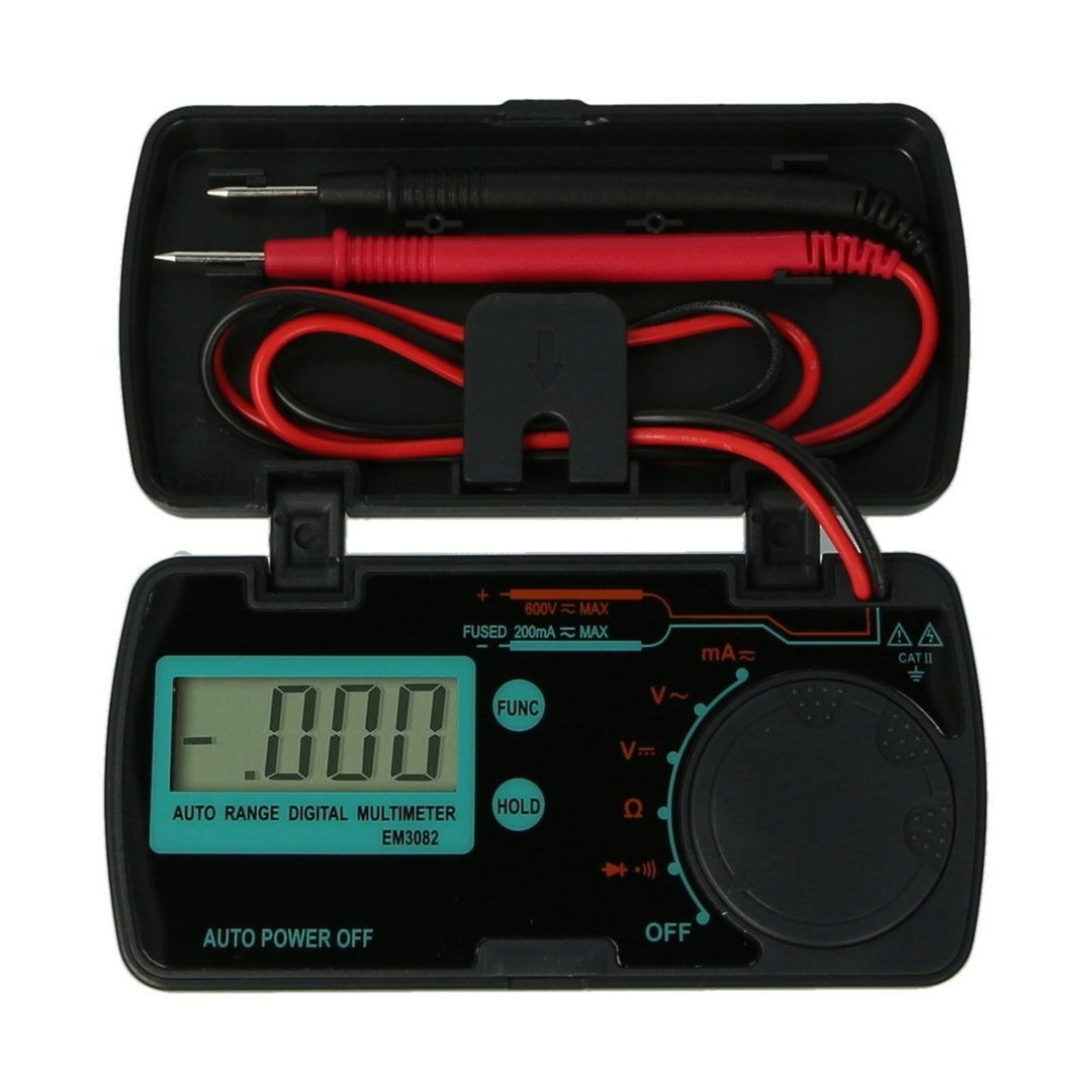 EM3082 Mini Digital Multimeter AC DC Volt AMP OHM LCD Voltmeter Auto Power Off Data Image 1