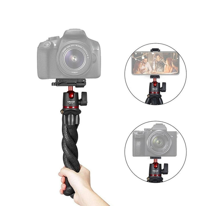 Flexible Octopus Tripod Stand 1,4 Inch Screw 2-in-1 Platform Design 360 Adjustment Ballhead Image 2