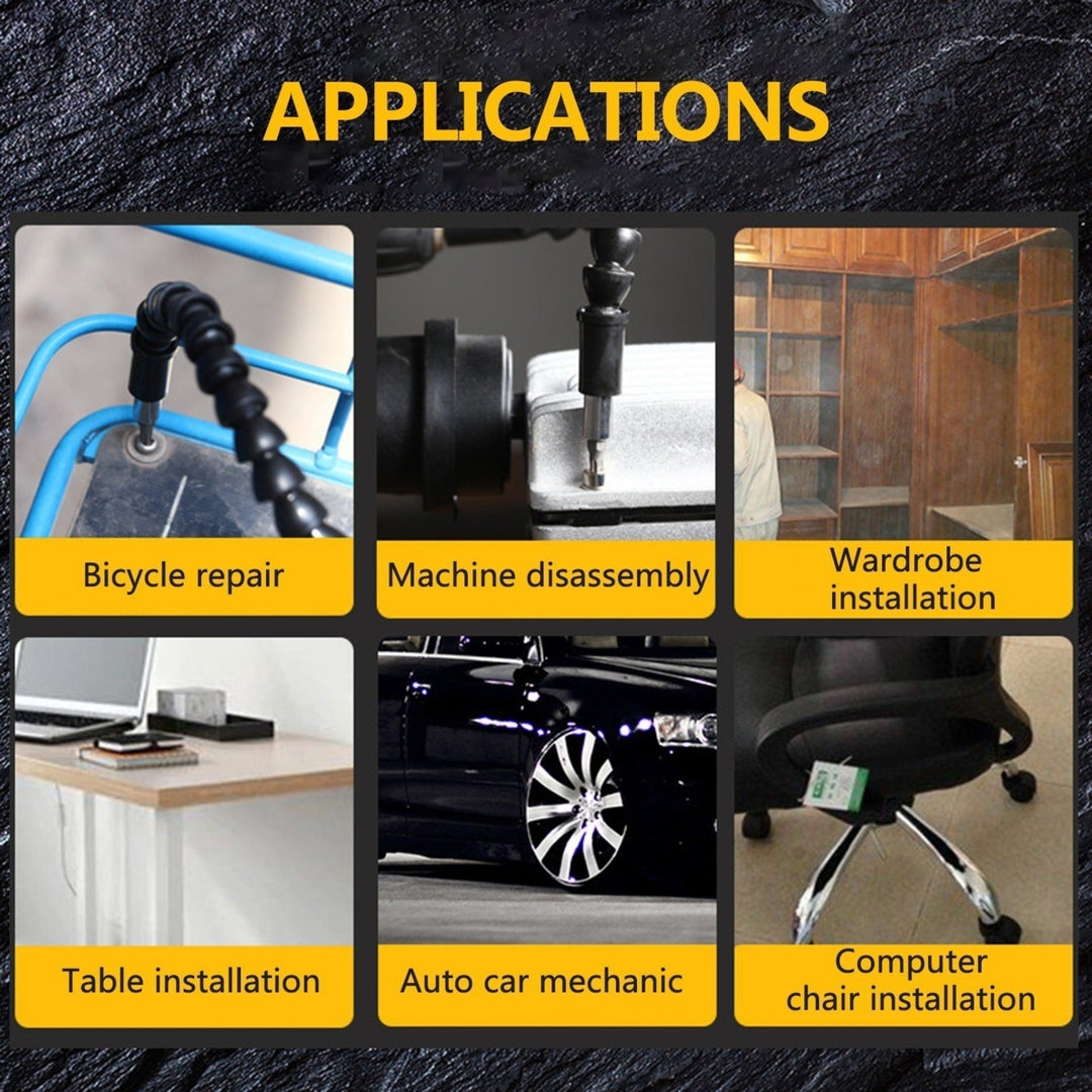 Flexible Shaft Drill Bit Extension 11.61 Inch 295mm Screwdriver Holder Pack 2 Image 6