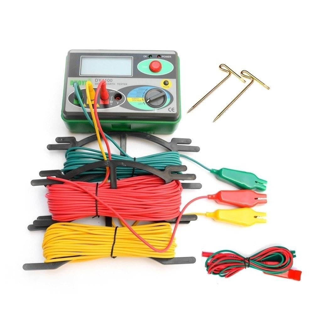 Ground Resistance Tester Digital Meggers Lightnings Protections Grounding Meter Image 1