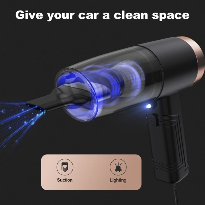 High Power Suction Car Vacuum Cleaner Wet Dry Handheld Built-in Aromatherapy 12V 120W Image 9