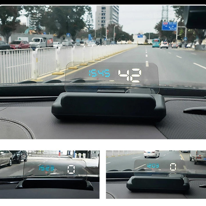 HUD Head Up Display High Definition Speedometer Car Safe Driving Computer Speed and Voltage Alarm 3D Reflection Image 2