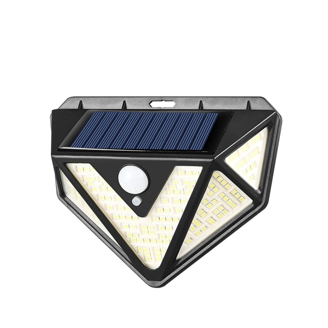 IP65 Solar Body Induction Wall Lamp Patio Stair Light 5 Illumination Surfaces 166 LEDs Image 3