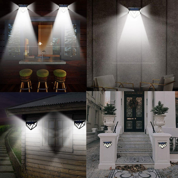 IP65 Solar Body Induction Wall Lamp Patio Stair Light 5 Illumination Surfaces 166 LEDs Image 10